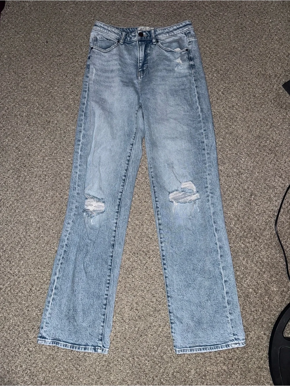 BKE buckle Light Wash High-Rise Straight Leg Jeans - Light Blue - Picture 7 of 14